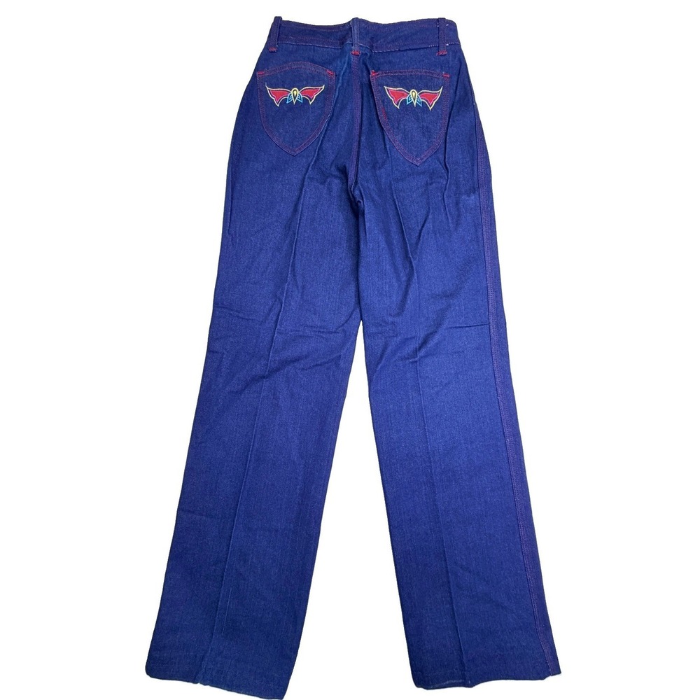 Vintage‎ 70s Arpeja Organically Grown Jeans Women's 11 Blue Wide Leg
